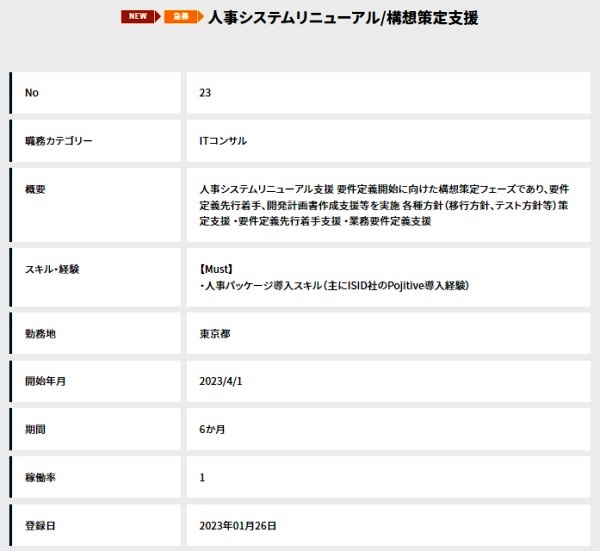コンサルパートナーズ案件例ITコンサル