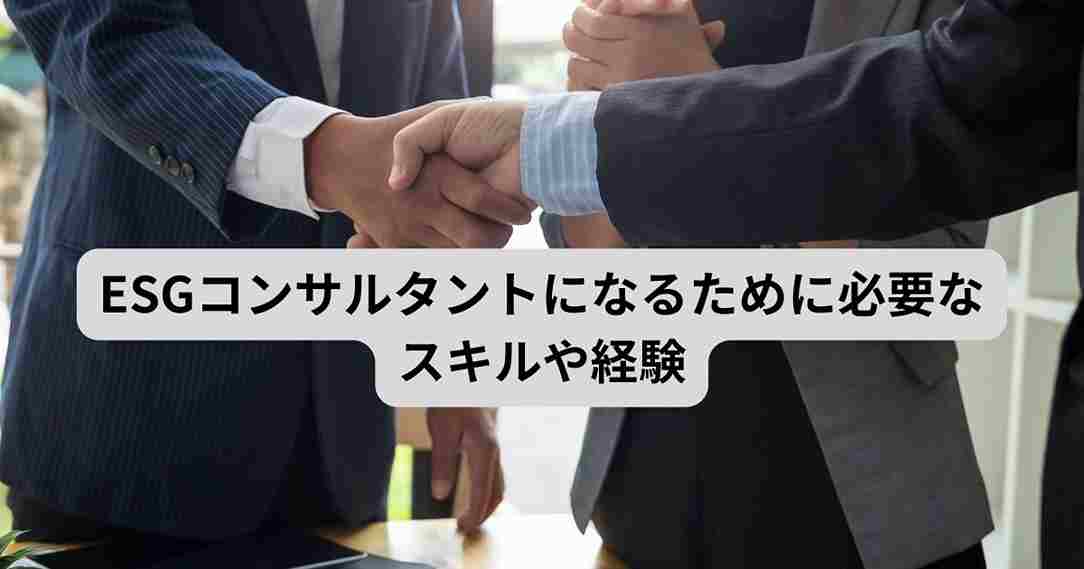 ESGコンサルタントになるために必要なスキルや経験