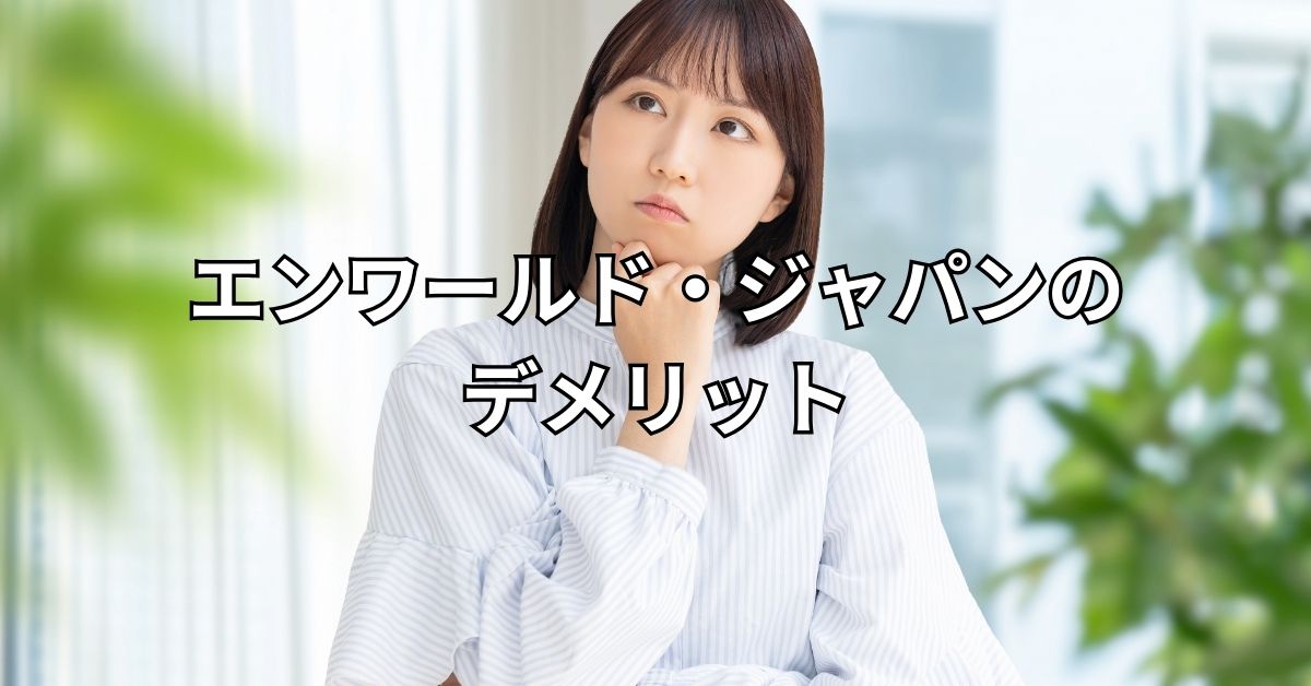 エンワールド・ジャパンのデメリット