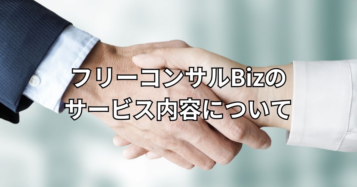 フリーコンサルBizのサービス内容について