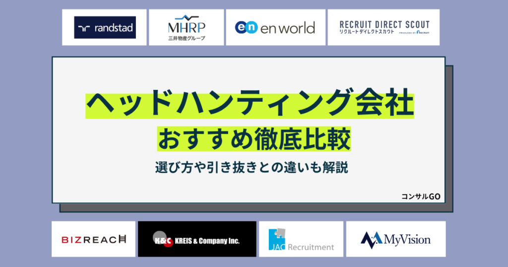 ヘッドハンティング会社おすすめ　大手・外資系を比較
