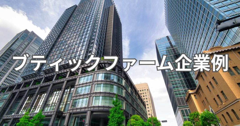 ブティックファーム企業例